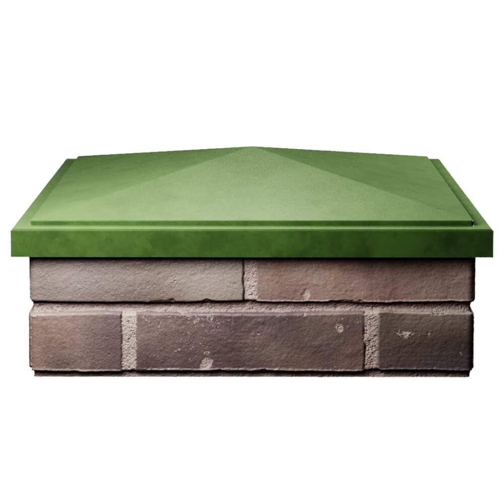 Колпак Zking БонаМоно Зеленый на столб 2х2 кирпича (515х515, 530х530мм) Кирово-Чепецк фото