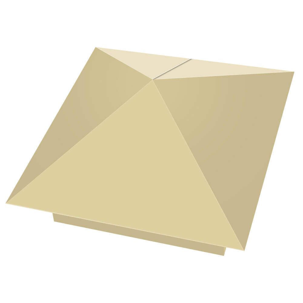 Колпак металлический 400х400мм RAL1014 Бежевый заборный Кирово-Чепецк фото