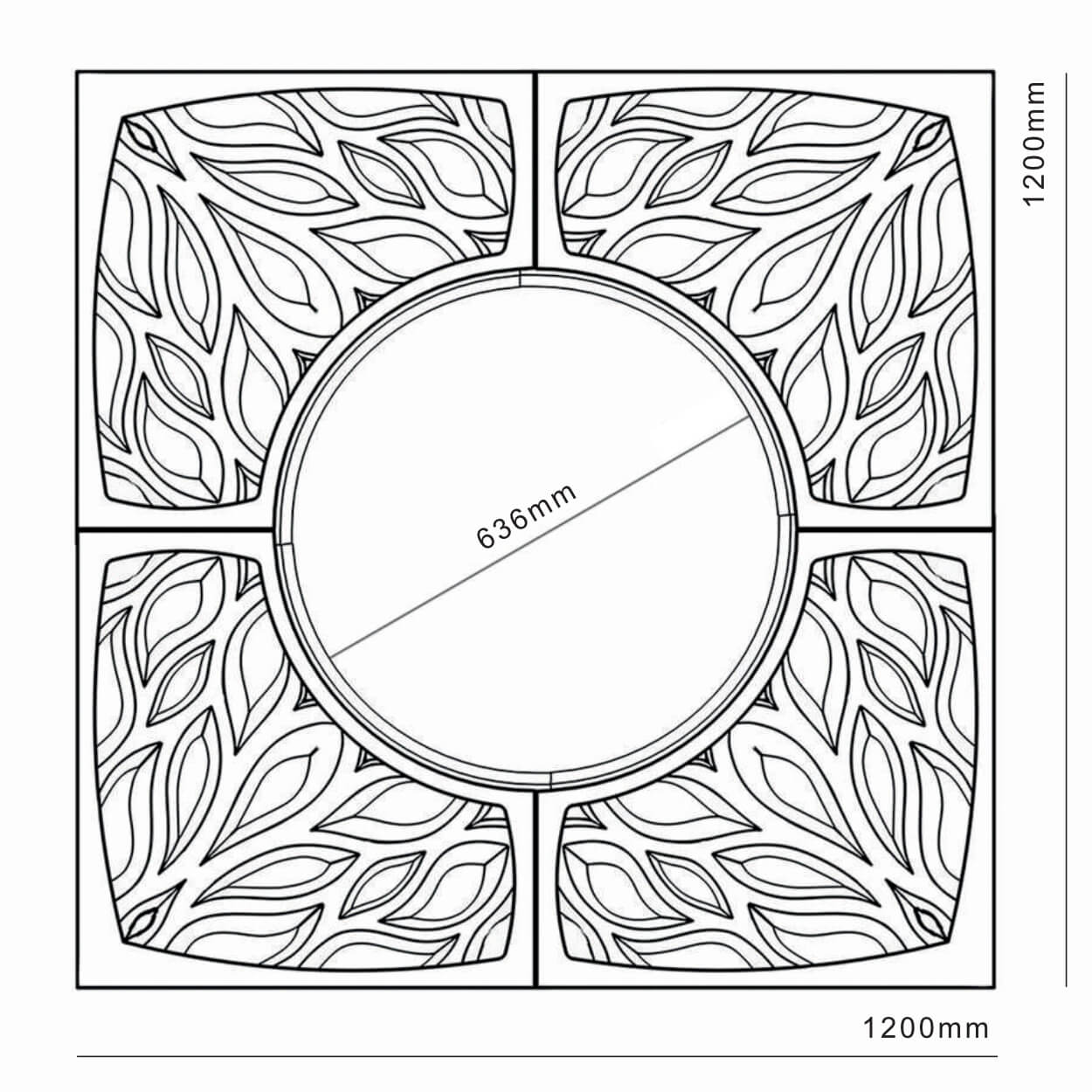 Приствольная решетка для дерева ZKING CRUST 1.2х1.2м Черная в Кирово-Чепецке фото