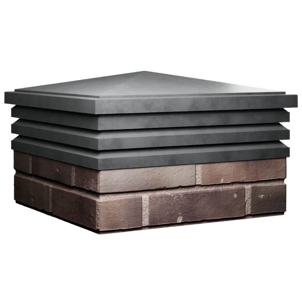 Колпак Zking Бона ХайТек Серый на столб 2х2 кирпича (513х513мм) в Кирово-Чепецке фото