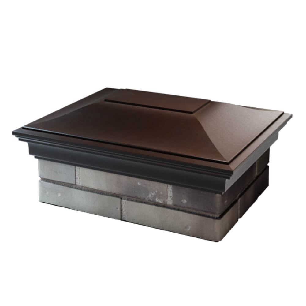 Колпак Zking Монблан Коричневый на столб 2х1.5 кирпича (515х385мм) в Кирово-Чепецке фото