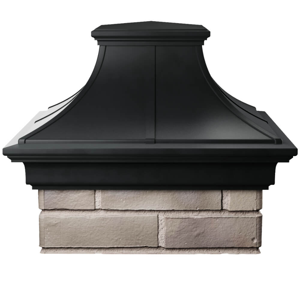 Колпак Zking Монблан Премиум Черный на столб 1.5х1.5 кирпича (385х385мм) Кирово-Чепецк фото