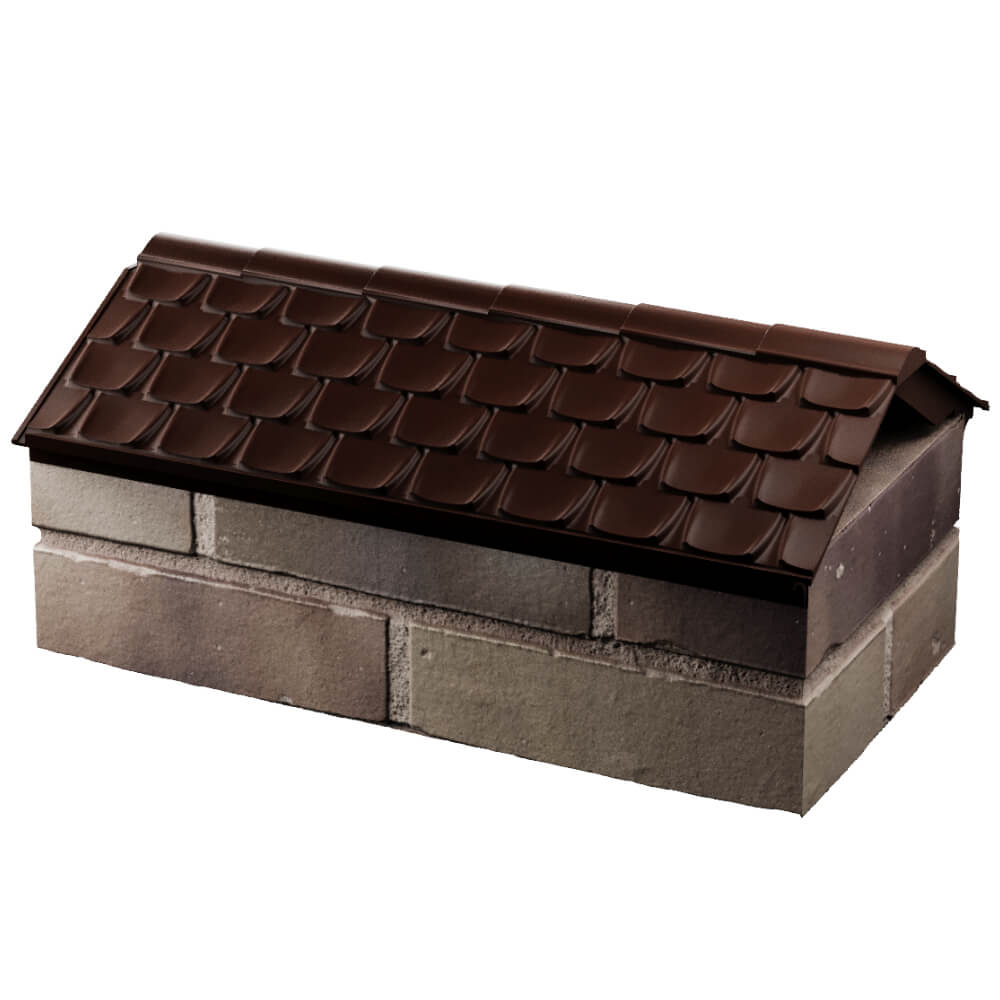 Парапет Zking Эльбрус Коричневый с посадкой на 1 кирпич (255мм) в Кирово-Чепецке фото