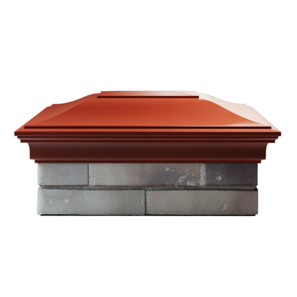 Колпак Zking Монблан Красный на столб 2х1.5 кирпича (515х385мм) в Кирово-Чепецке фото
