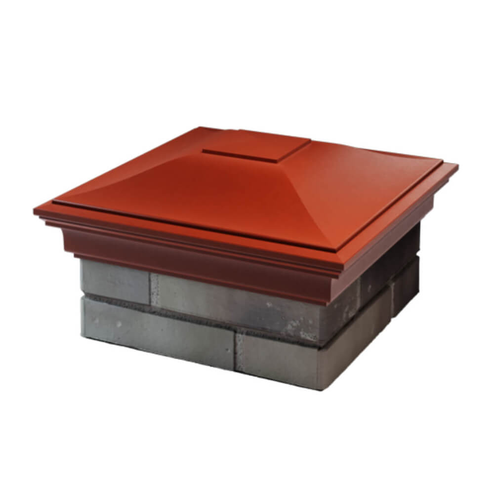 Колпак Zking Монблан Красный на столб 1.5х1.5 еврокирпича 0.7НФ (355х355мм) в Кирово-Чепецке фото