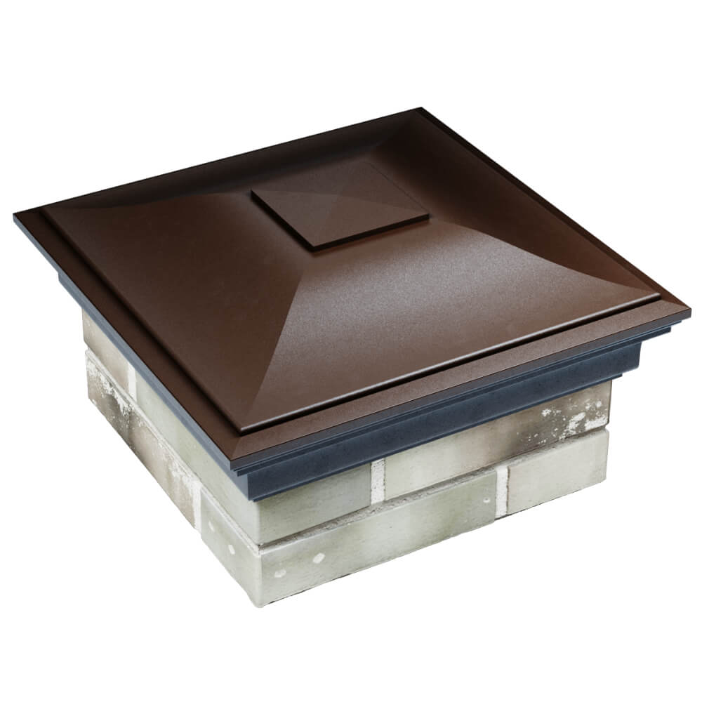 Колпак Zking Монблан Коричневый на столб 1.5х1.5 кирпича (385х385мм) в Кирово-Чепецке фото