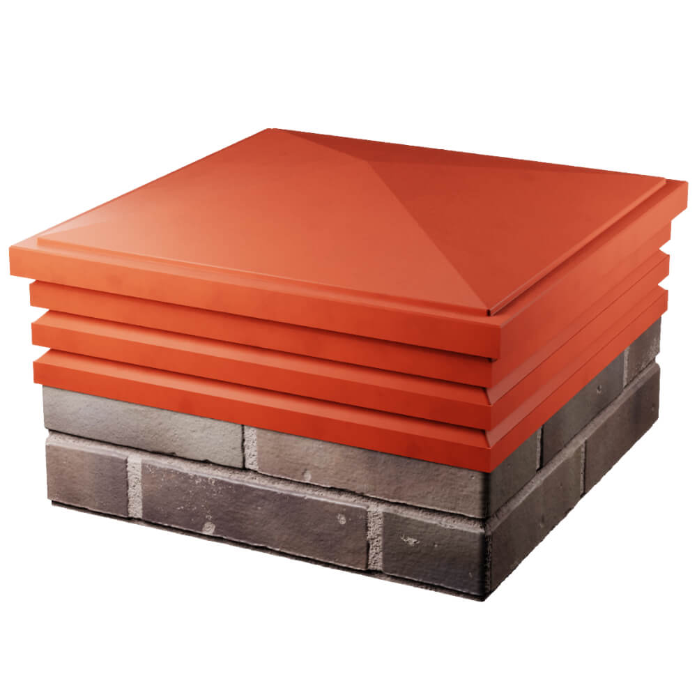 Колпак Zking Бона ХайТек Красный на столб 2х2 кирпича (513х513мм) в Кирово-Чепецке фото