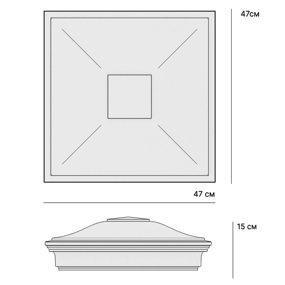 Колпак Zking Монблан Коричневый на столб 1.5х1.5 кирпича (385х385мм) в Кирово-Чепецке фото