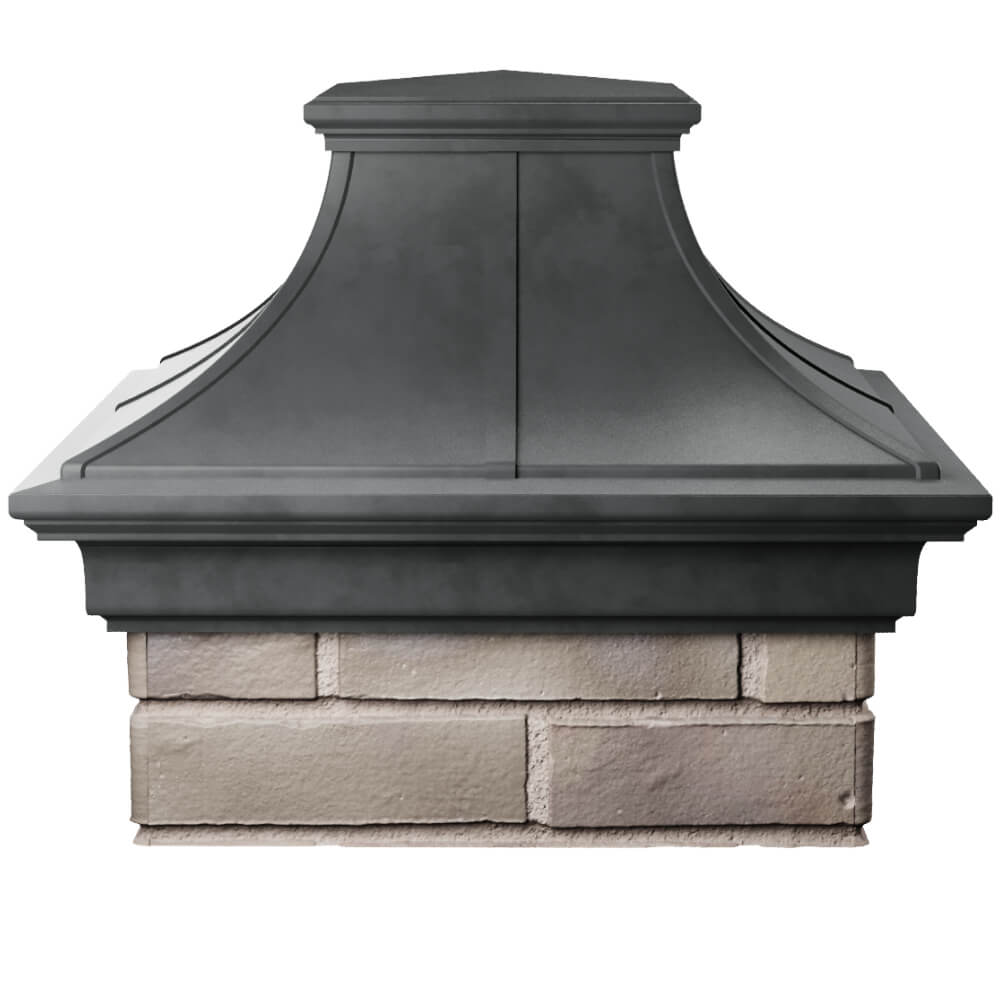 Колпак Zking Монблан Премиум Серый на столб 1.5х1.5 кирпича (385х385мм) Кирово-Чепецк фото