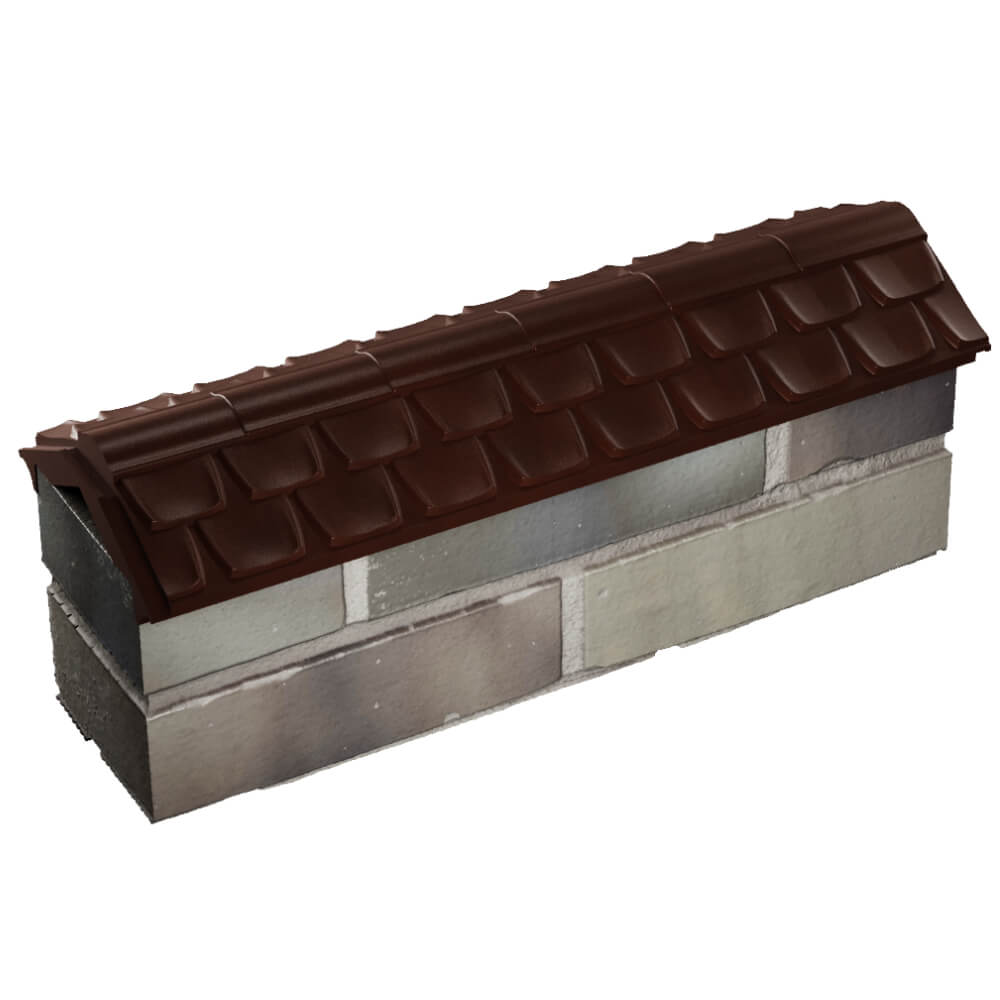 Парапет Zking Эльбрус Коричневый с посадкой на 0.5 кирпича (130мм) в Кирово-Чепецке фото