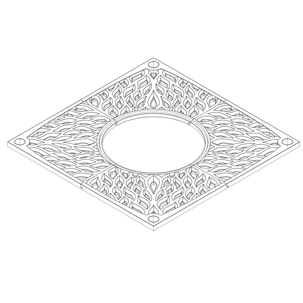 Приствольная решетка для дерева ZKING CRUST 2х2м Черная в Кирово-Чепецке фото