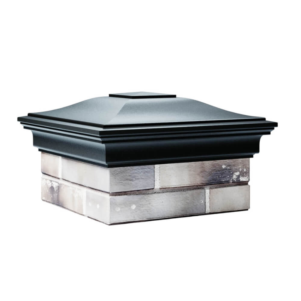 Колпак Zking Монблан Черный на столб 1.5х1.5 еврокирпича 0.7НФ (355х355мм) в Кирово-Чепецке фото