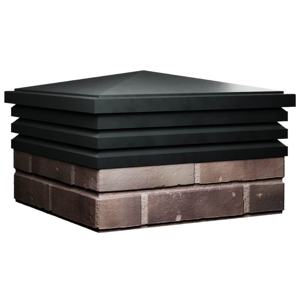 Колпак Zking Бона ХайТек Черный на столб 2х2 кирпича (513х513мм) в Кирово-Чепецке фото