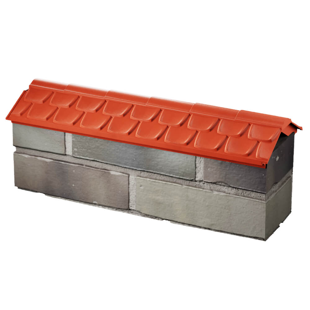 Парапет Zking Эльбрус Красный с посадкой на 0.5 кирпича (130мм) в Кирово-Чепецке фото