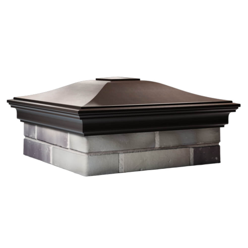 Колпак Zking Монблан Коричневый на столб 2х2 кирпича (515х515мм) в Кирово-Чепецке фото
