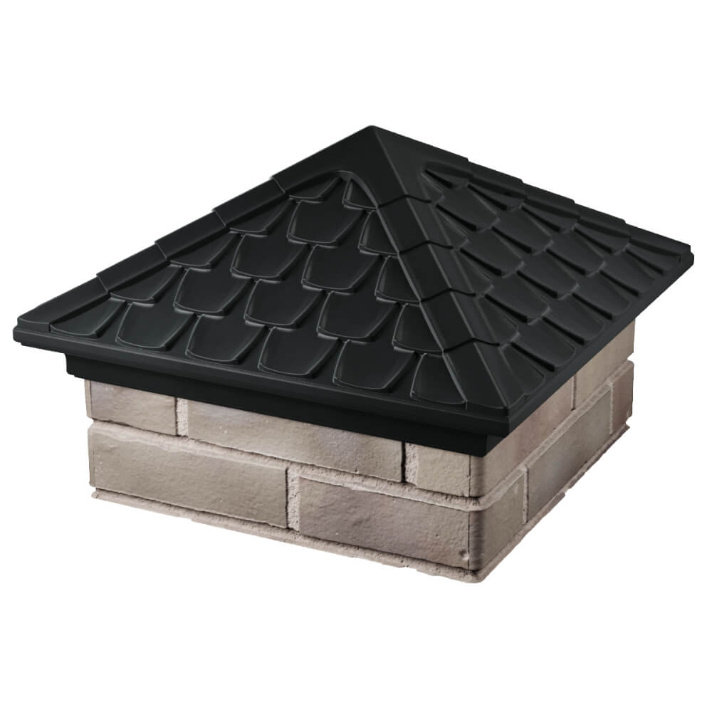 Колпак Zking Эльбрус Черный на столб 1.5х1.5 кирпича (385х385мм) в Кирово-Чепецке фото