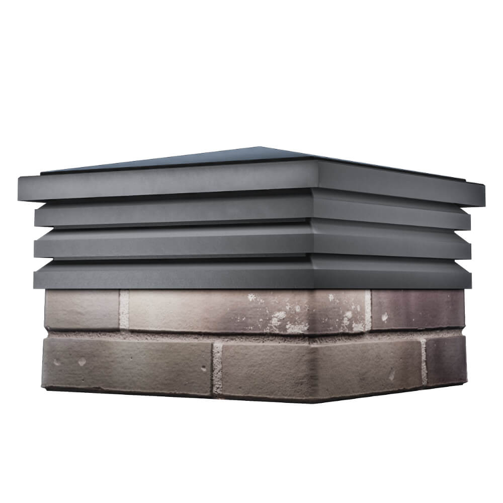 Колпак Zking Бона ХайТек Серый на столб 1.5х1.5 кирпича (385х385мм) в Кирово-Чепецке фото