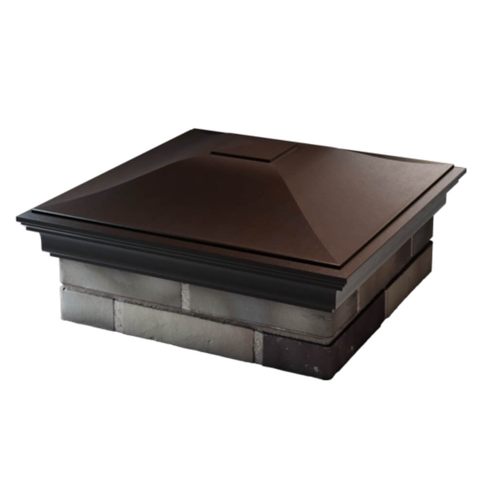 Колпак Zking Монблан Коричневый на столб 2х2 кирпича (515х515мм) в Кирово-Чепецке фото