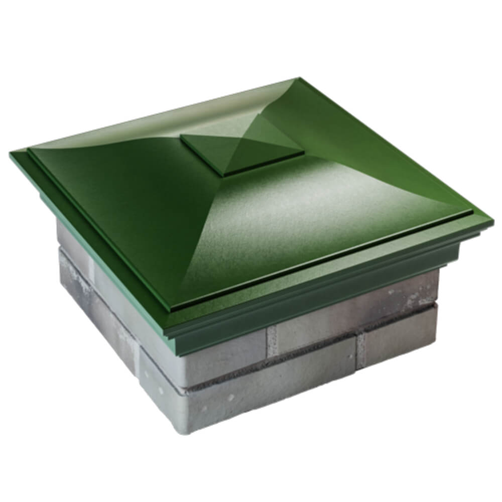 Колпак Zking Монблан Зеленый на столб 1.5х1.5 кирпича (385х385мм) в Кирово-Чепецке фото