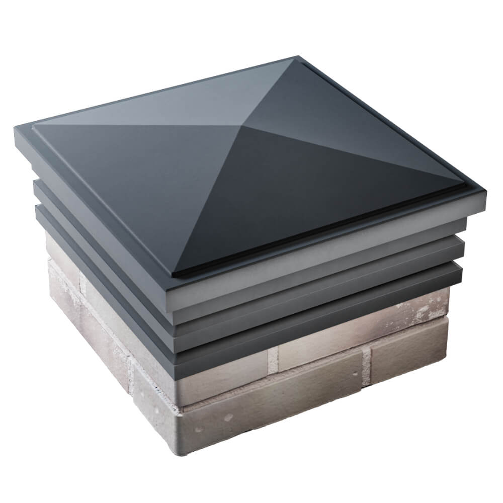 Колпак Zking Бона ХайТек Серый на столб 1.5х1.5 кирпича (385х385мм) в Кирово-Чепецке фото