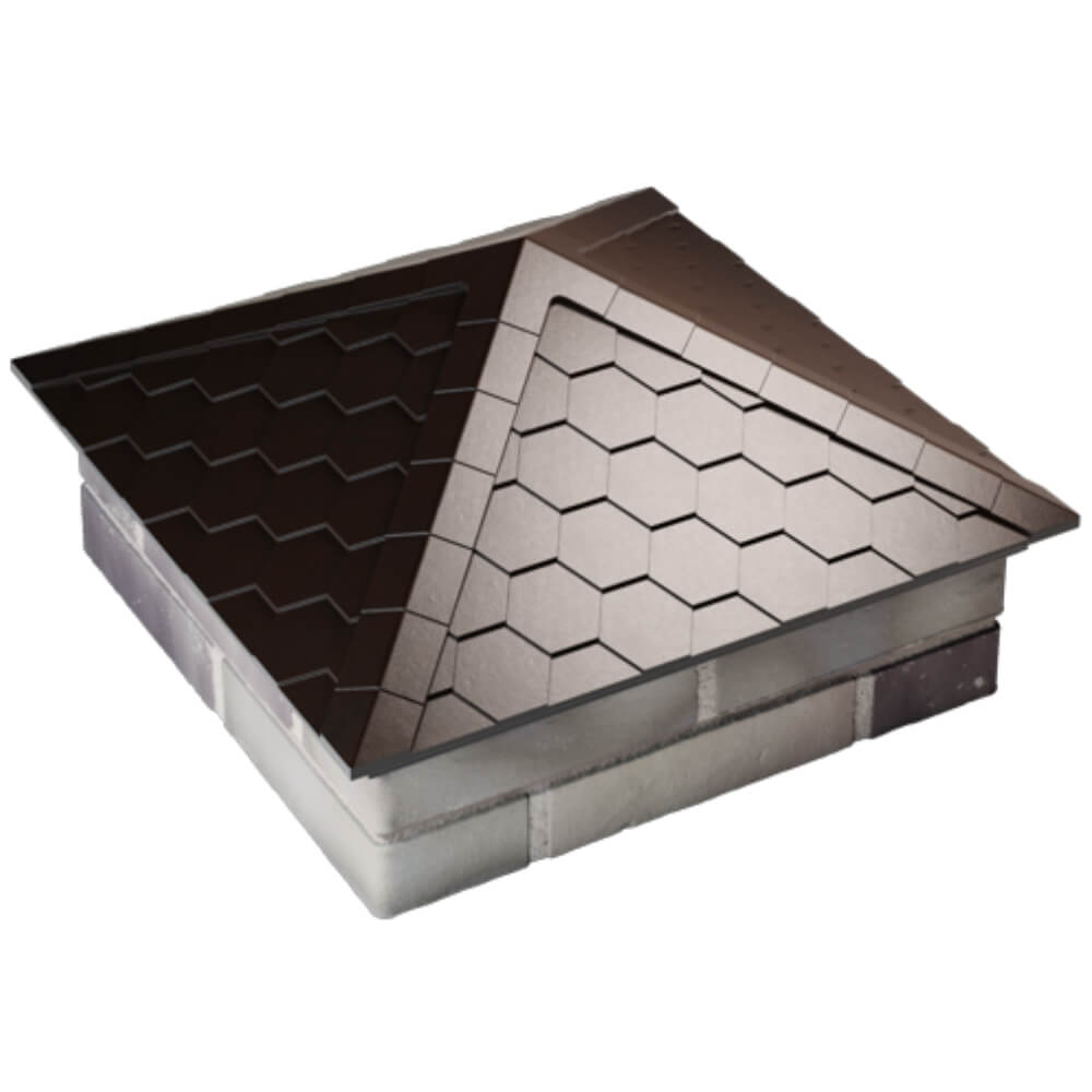 Колпак Zking Эверест Коричневый на столб 2х2 кирпича (535х535мм) Кирово-Чепецк фото