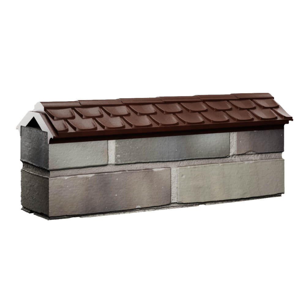 Парапет Zking Эльбрус Коричневый с посадкой на 0.5 кирпича (130мм) Кирово-Чепецк фото