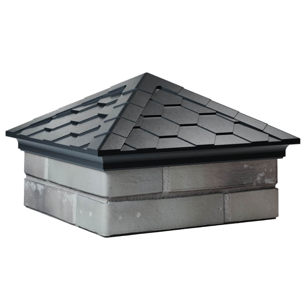 Колпак Zking Эверест Черный на столб 1.5х1.5 кирпича (390х390мм) в Кирово-Чепецке фото