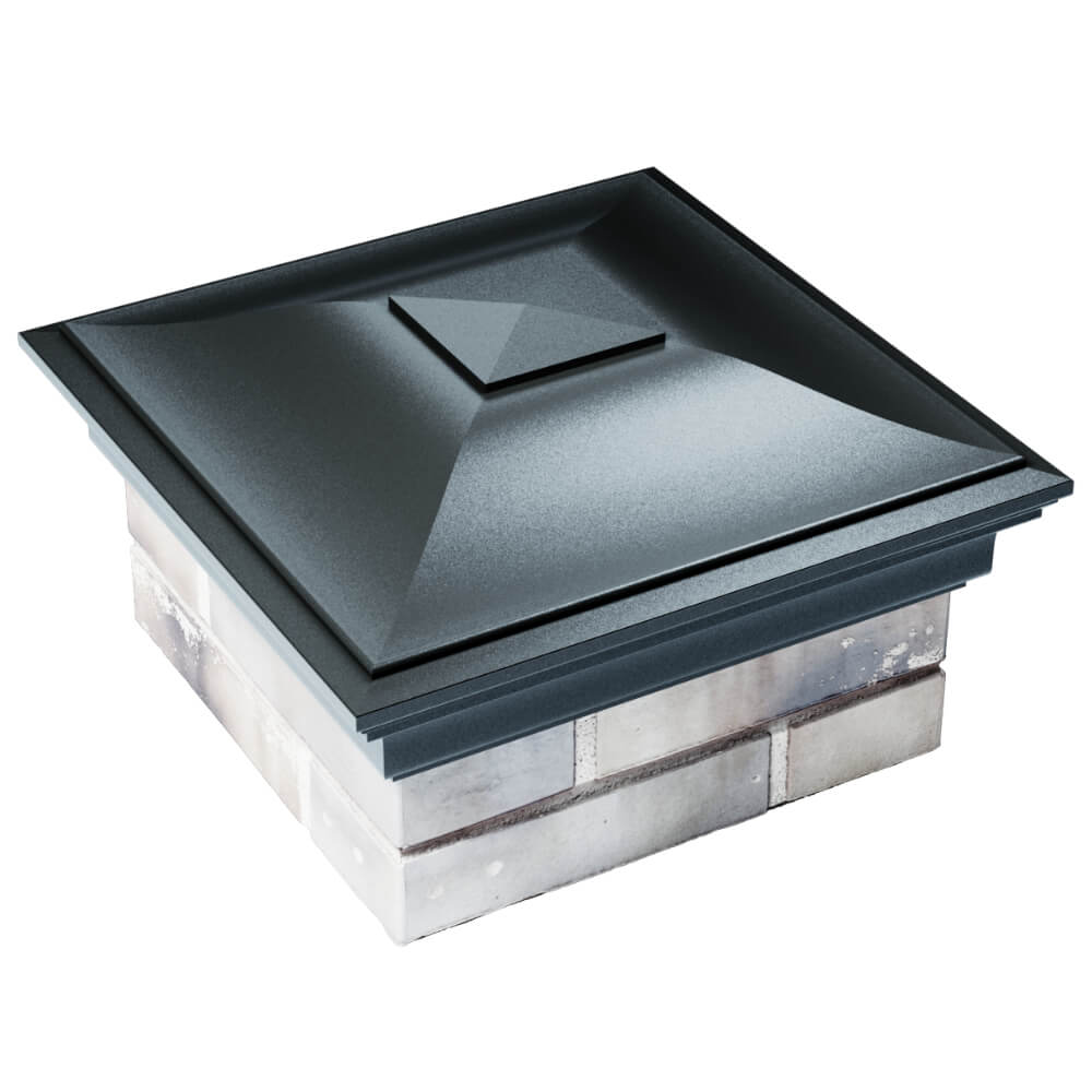 Колпак Zking Монблан Черный на столб 1.5х1.5 кирпича (385х385мм) в Кирово-Чепецке фото