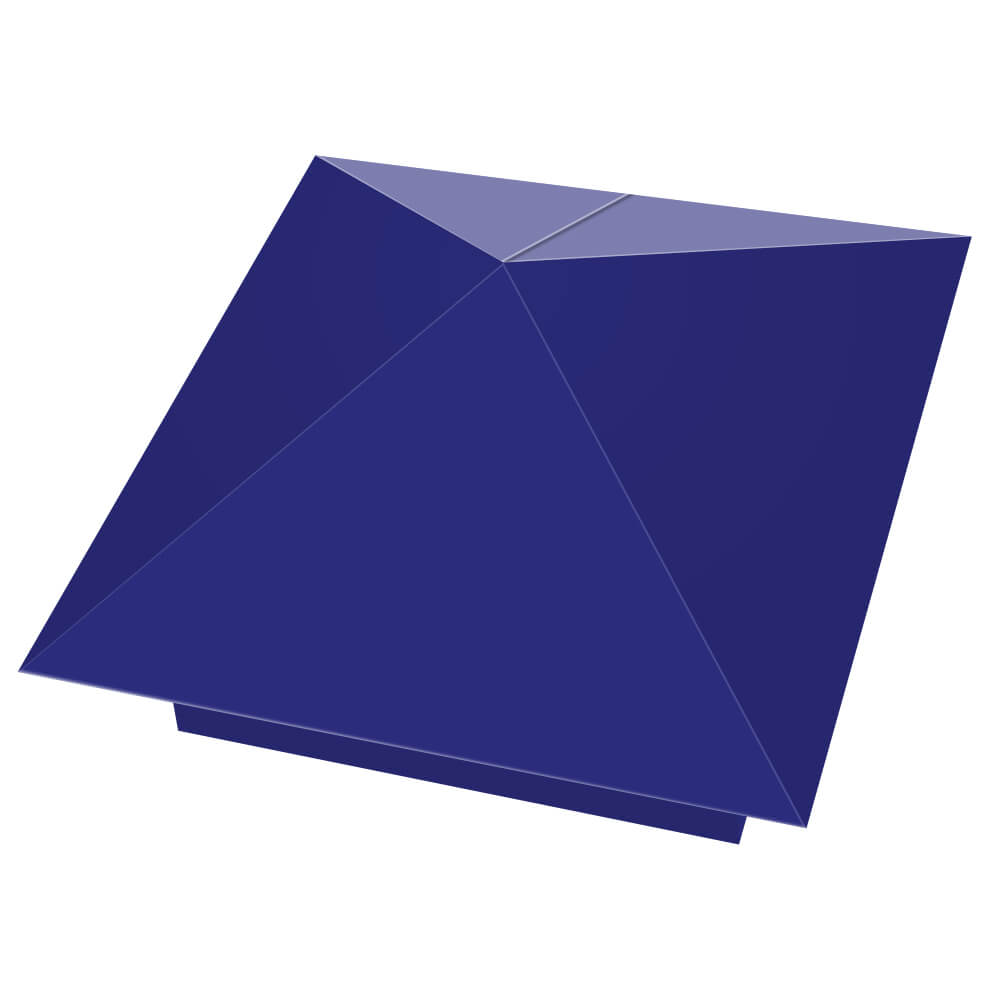 Колпак металлический 400х400мм RAL5002 Синий Ультрамарин заборный Кирово-Чепецк фото