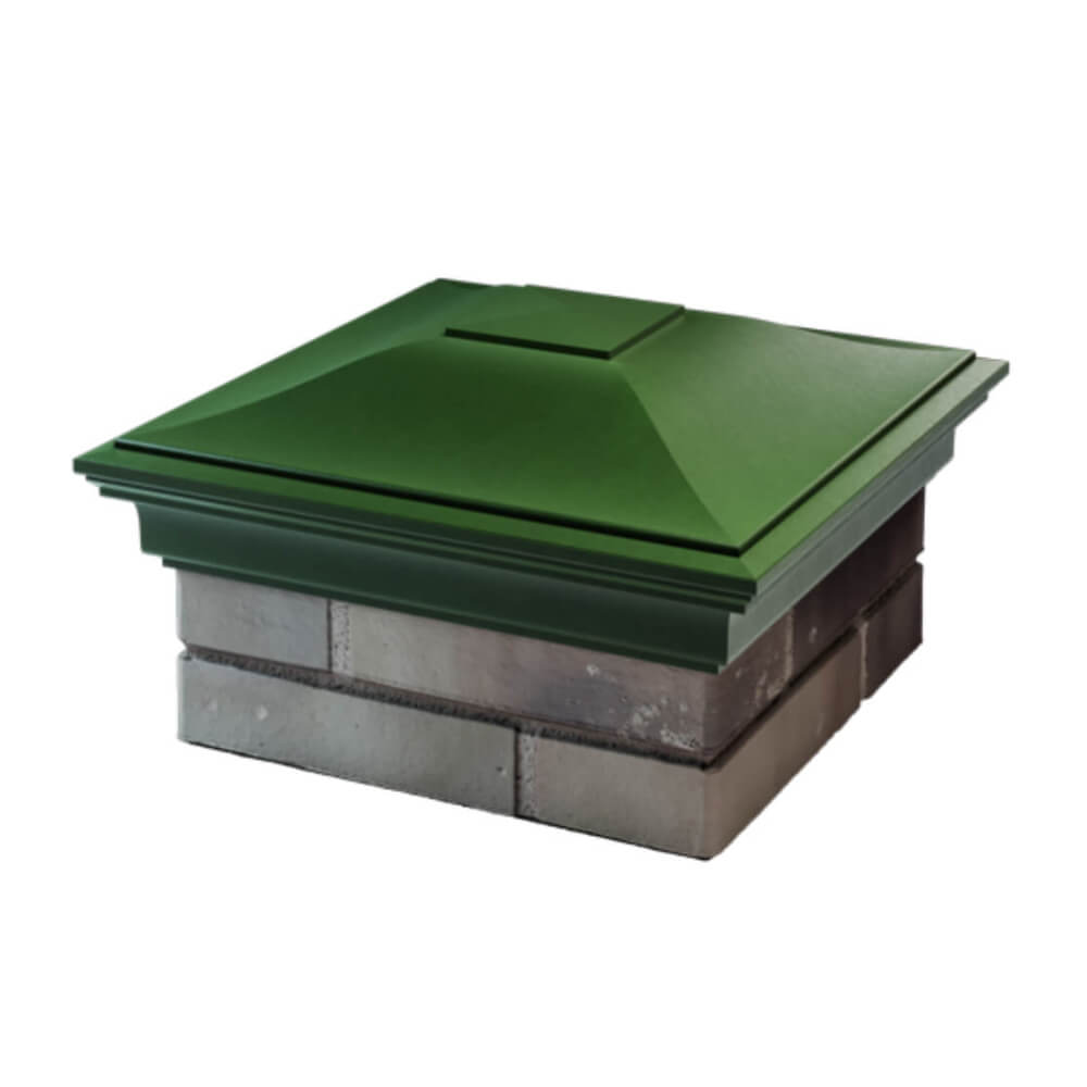 Колпак Zking Монблан Зеленый на столб 1.5х1.5 еврокирпича 0.7НФ (355х355мм) в Кирово-Чепецке фото