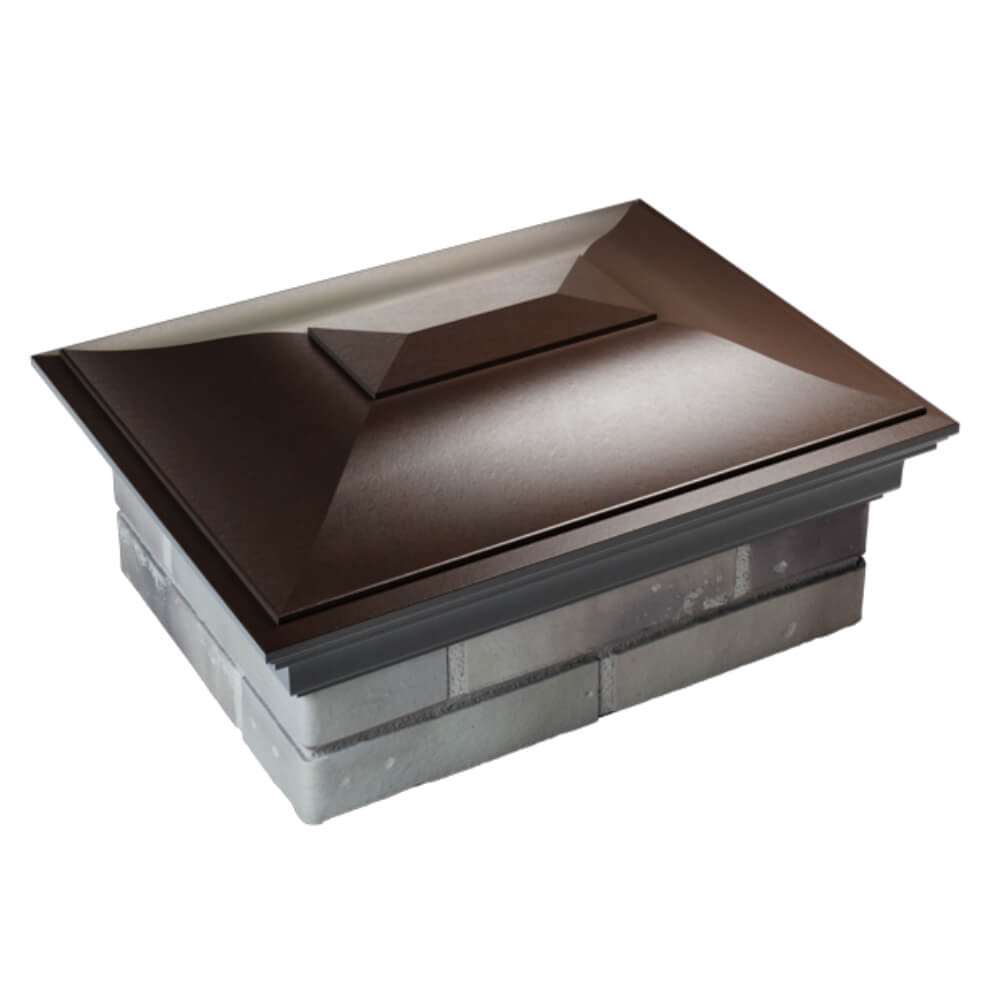 Колпак Zking Монблан Коричневый на столб 2х1.5 кирпича (515х385мм) Кирово-Чепецк фото