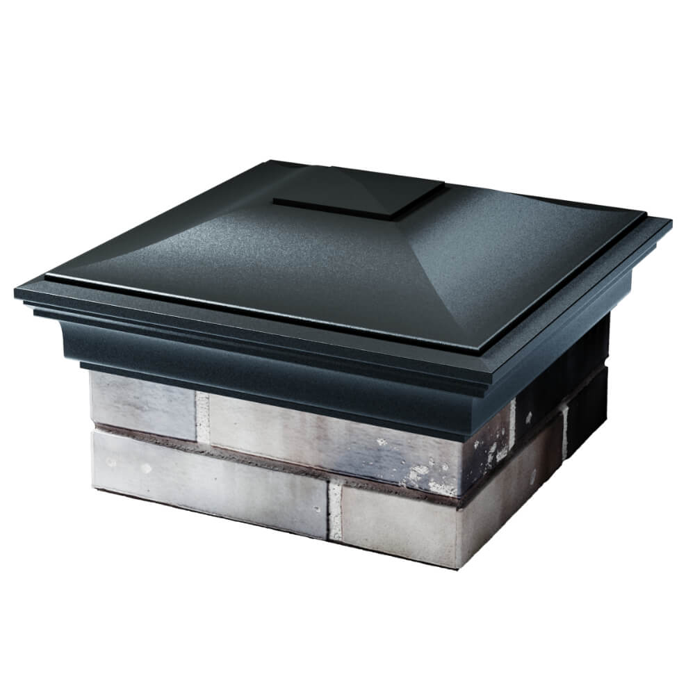 Колпак Zking Монблан Черный на столб 1.5х1.5 кирпича (385х385мм) в Кирово-Чепецке фото