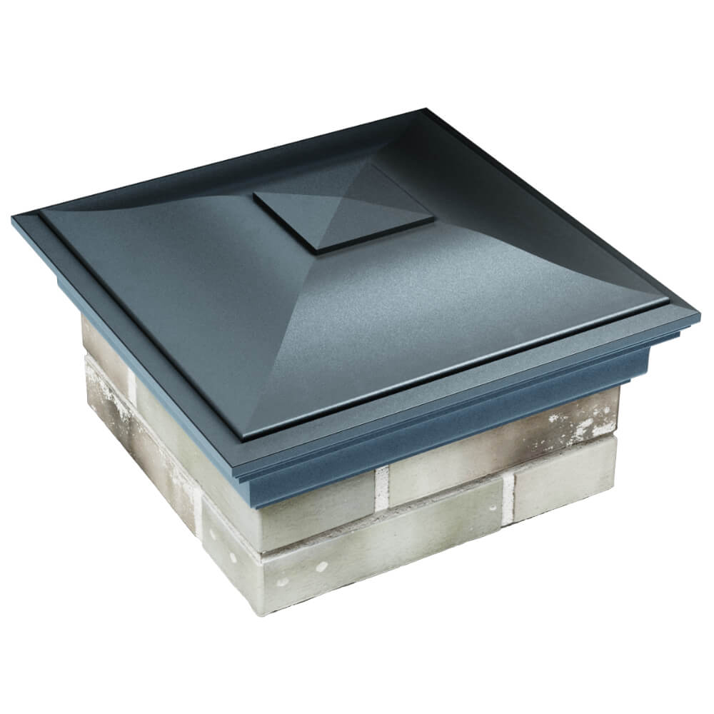 Колпак Zking Монблан Серый на столб 1.5х1.5 кирпича (385х385мм) в Кирово-Чепецке фото