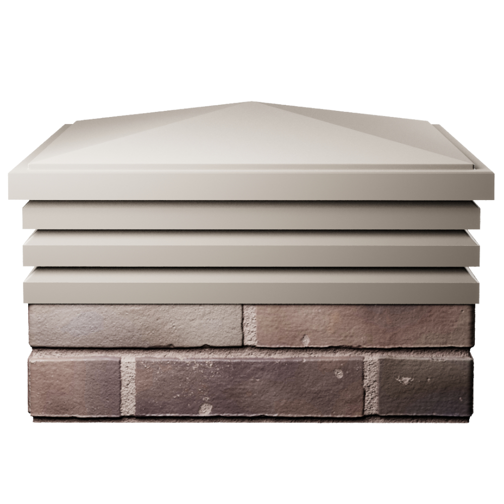 Колпак Zking Бона ХайТек Бежевый на столб 2х2 кирпича (513х513мм) Кирово-Чепецк фото