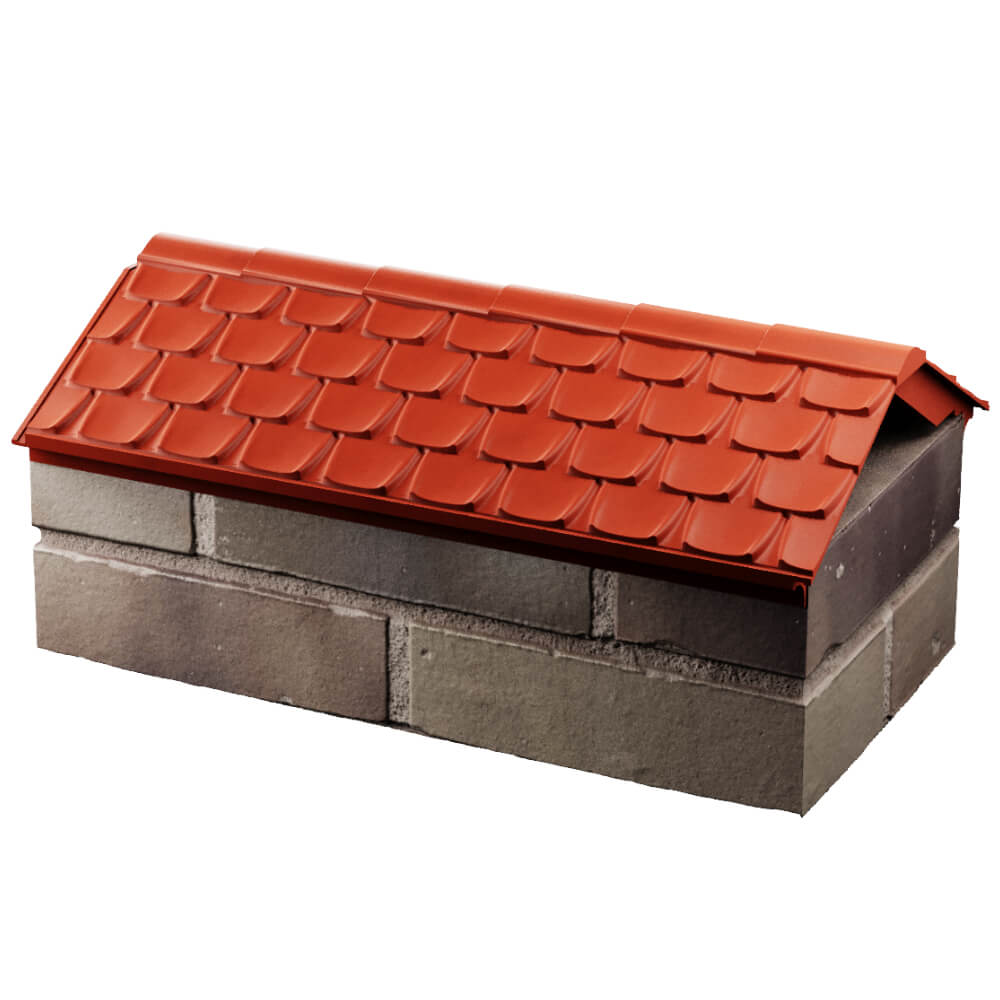 Парапет Zking Эльбрус Красный с посадкой на 1 кирпич (255мм) в Кирово-Чепецке фото