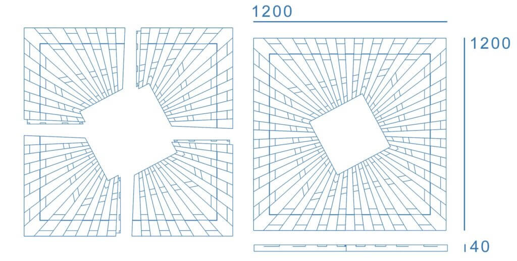 Приствольная решетка для дерева ZKING ATMOSPHERE 1.2х1.2м Бежевая в Кирово-Чепецке фото