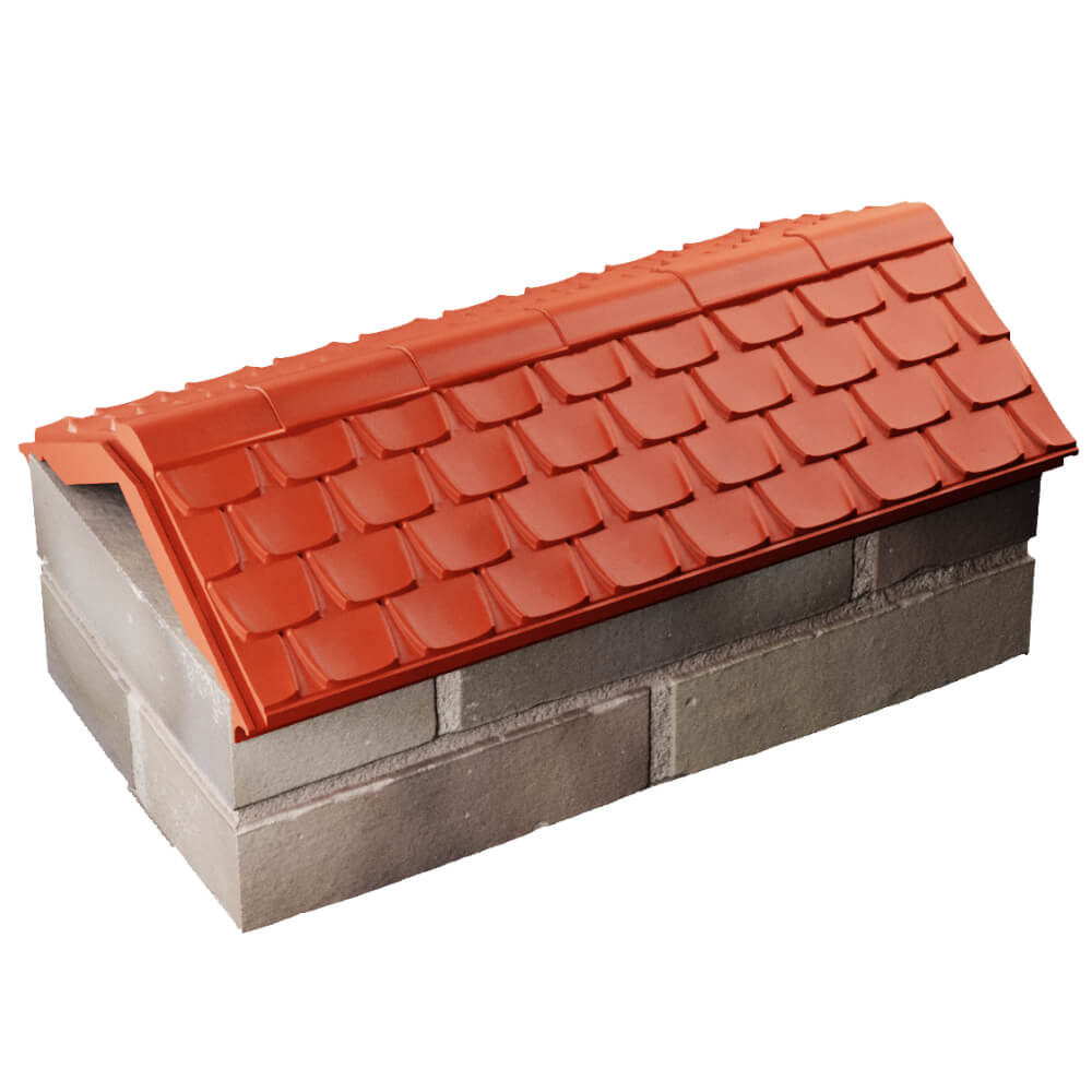 Парапет Zking Эльбрус Красный с посадкой на 1 кирпич (255мм) в Кирово-Чепецке фото