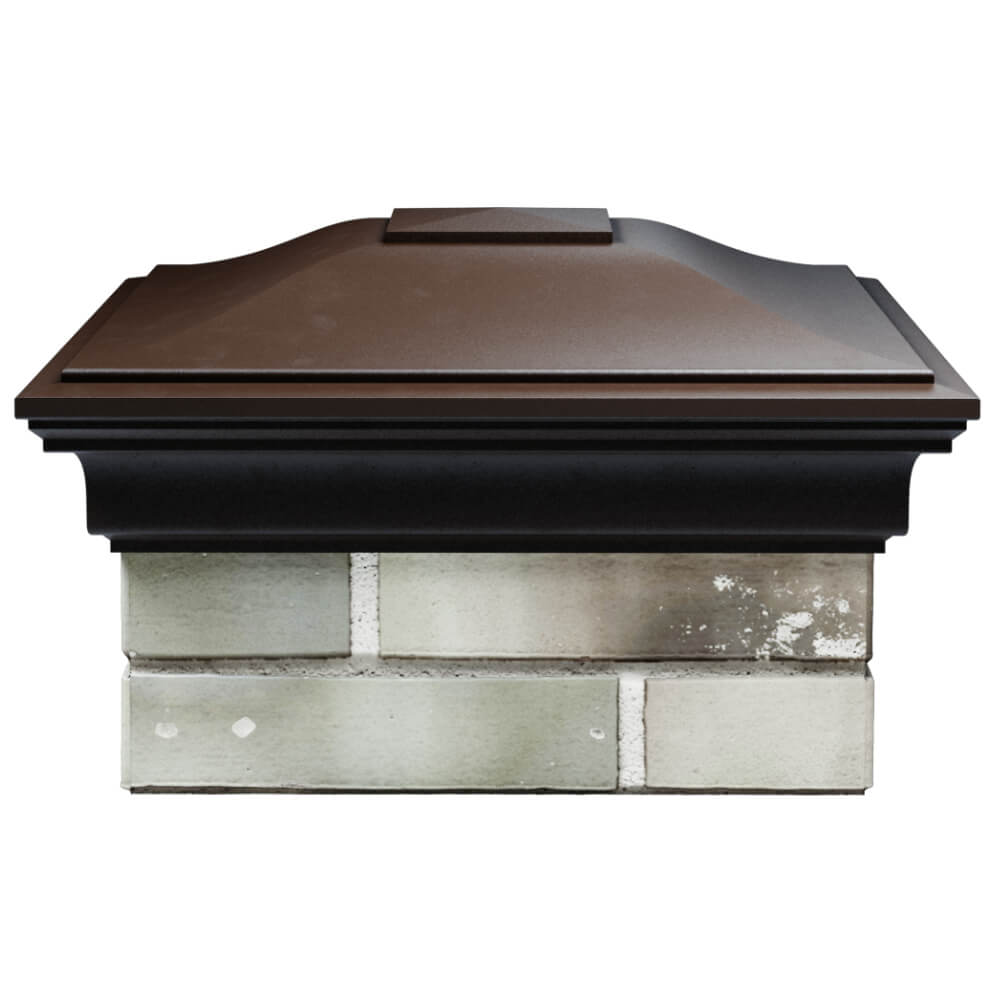 Колпак Zking Монблан Коричневый на столб 1.5х1.5 кирпича (385х385мм) Кирово-Чепецк фото