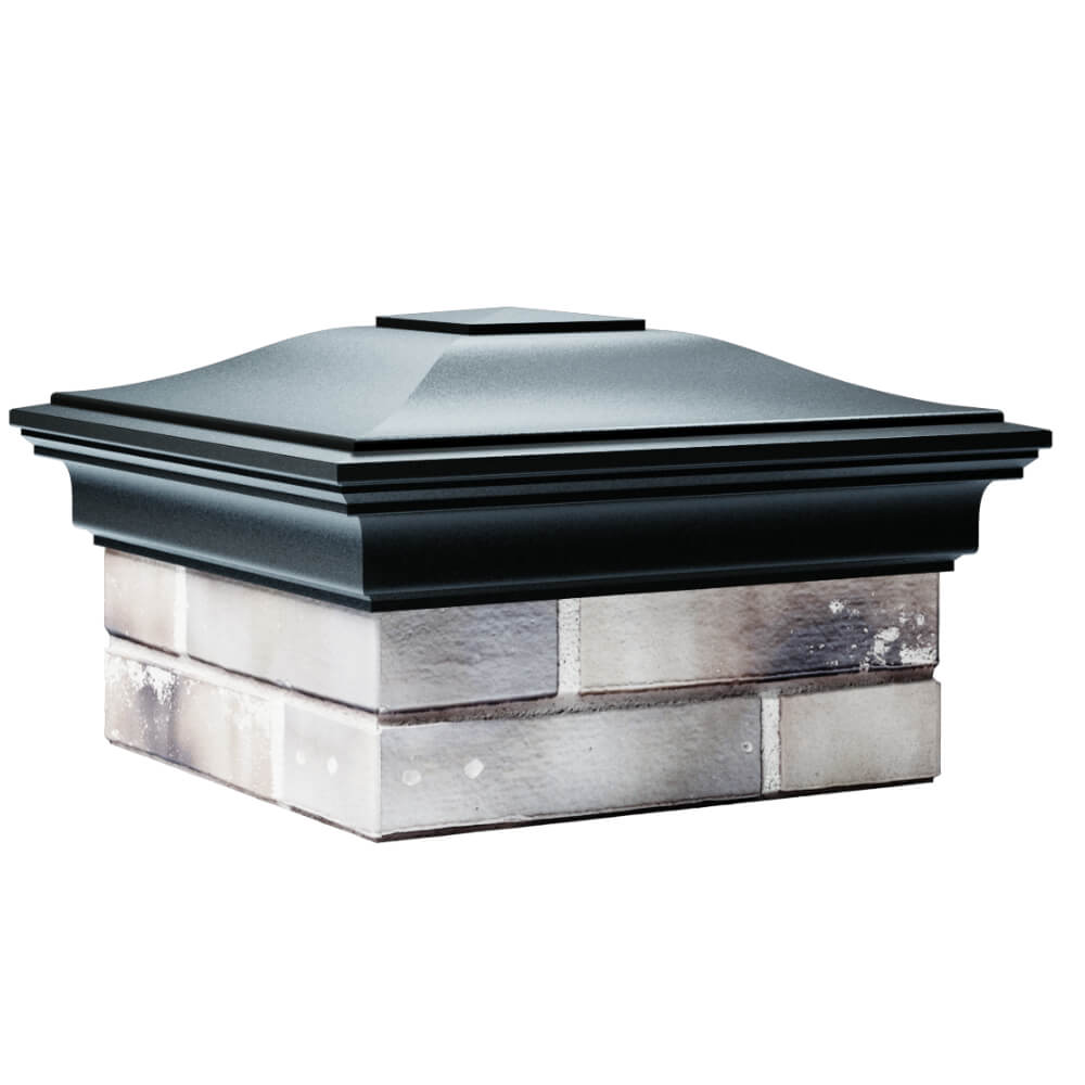 Колпак Zking Монблан Черный на столб 1.5х1.5 кирпича (385х385мм) в Кирово-Чепецке фото