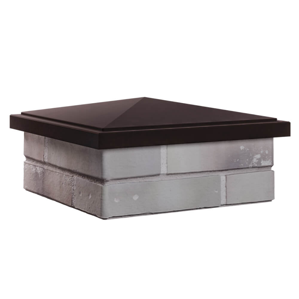 Колпак Zking БонаМоно Коричневый на столб 1.5х1.5 кирпича (385х385, 400х400мм) в Кирово-Чепецке фото