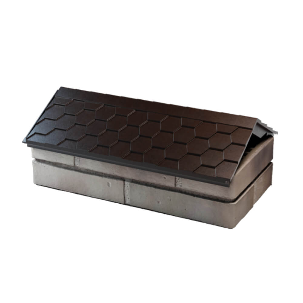 Парапет Zking Эверест Коричневый с посадкой на 1 кирпич (200/225/255мм) в Кирово-Чепецке фото