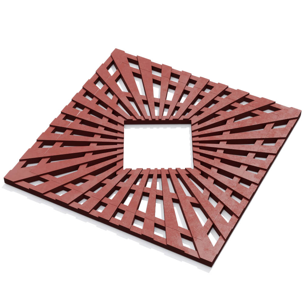 Приствольная решетка для дерева ZKING ATMOSPHERE 1.2х1.2м Красная в Кирово-Чепецке фото