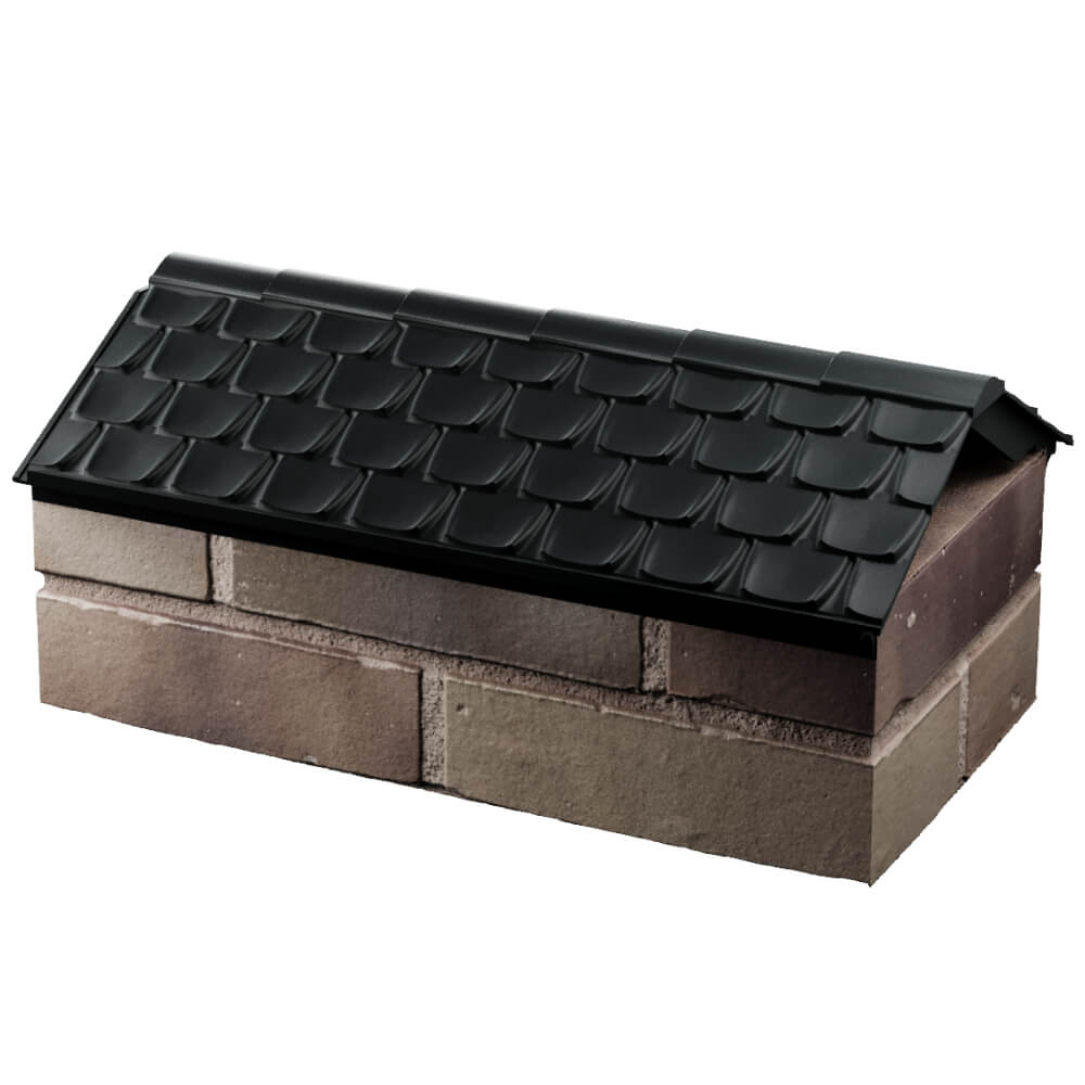 Парапет Zking Эльбрус Черный с посадкой на 1 кирпич (255мм) в Кирово-Чепецке фото