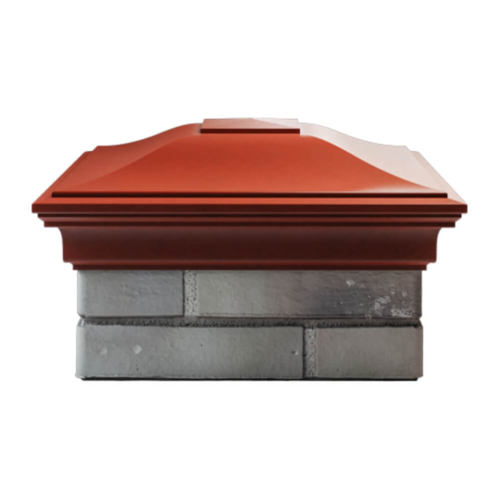 Колпак Zking Монблан Красный на столб 1.5х1.5 еврокирпича 0.7НФ (355х355мм) Кирово-Чепецк фото