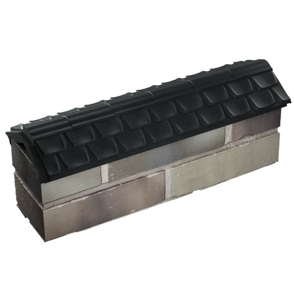 Парапет Zking Эльбрус Черный с посадкой на 0.5 кирпича (130мм) в Кирово-Чепецке фото