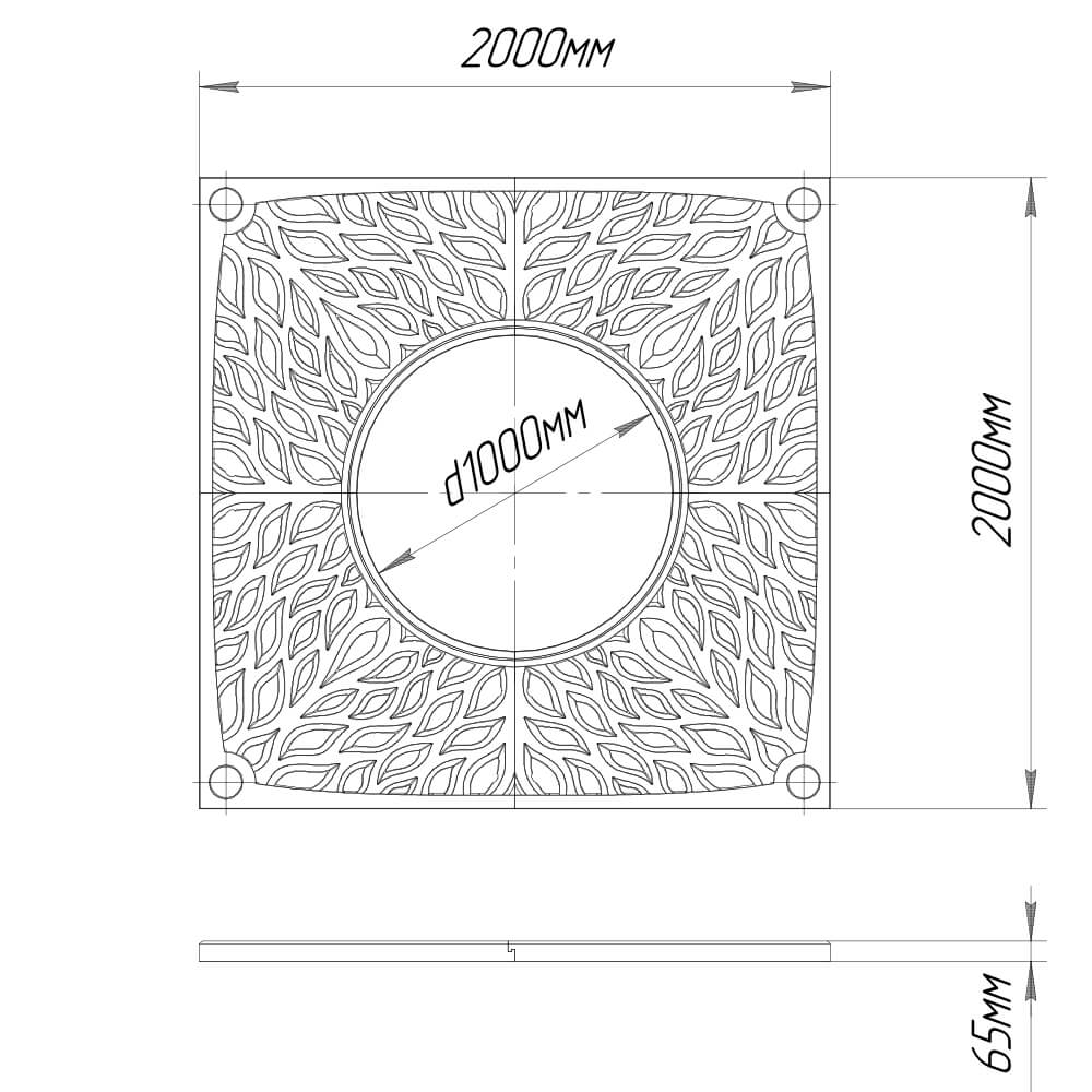 Приствольная решетка для дерева ZKING CRUST 2х2м Черная в Кирово-Чепецке фото