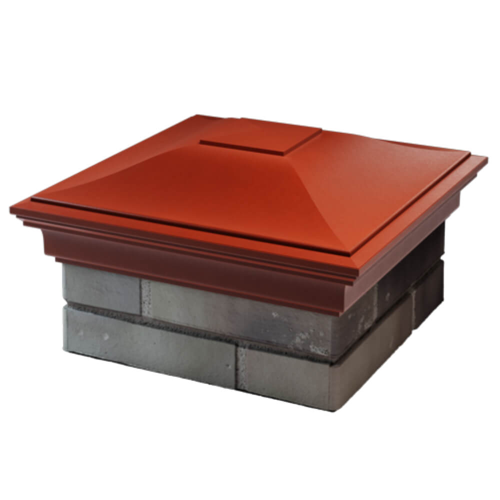 Колпак Zking Монблан Красный на столб 1.5х1.5 кирпича (385х385мм) в Кирово-Чепецке фото