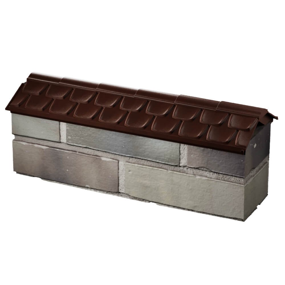Парапет Zking Эльбрус Коричневый с посадкой на 0.5 кирпича (130мм) в Кирово-Чепецке фото