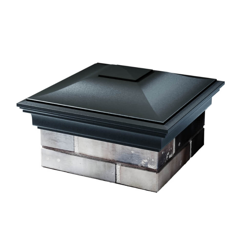 Колпак Zking Монблан Черный на столб 1.5х1.5 еврокирпича 0.7НФ (355х355мм) в Кирово-Чепецке фото