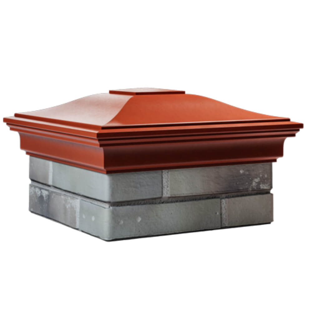 Колпак Zking Монблан Красный на столб 1.5х1.5 кирпича (385х385мм) в Кирово-Чепецке фото